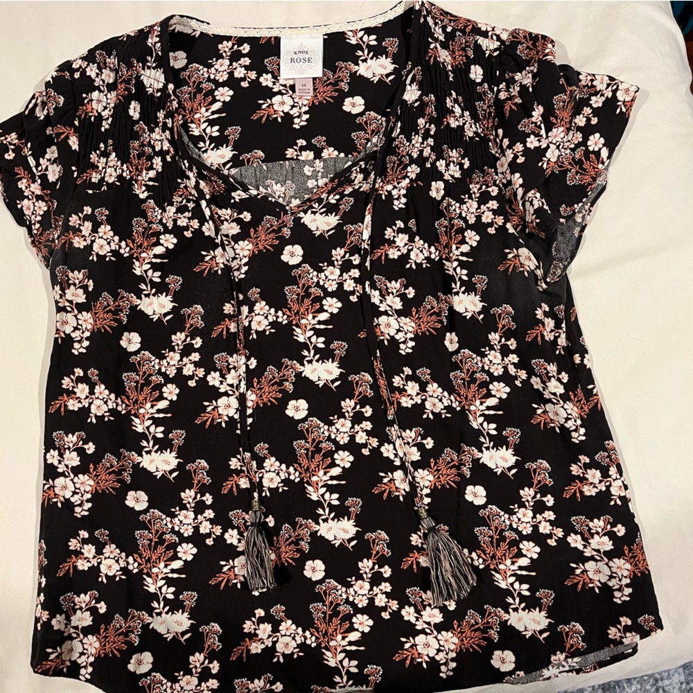 Floral Short Sleeve Blouse